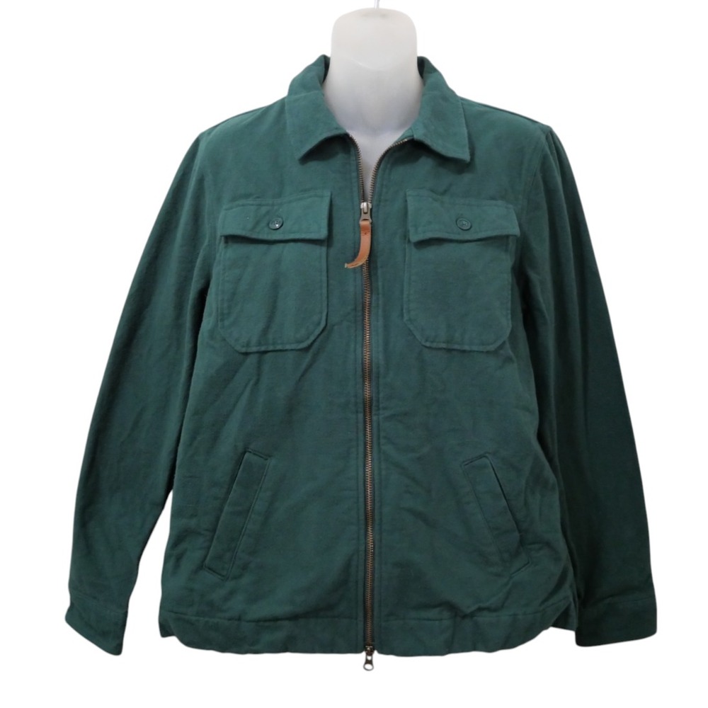 L.L. Bean Archive Collection Ladies Chamois Flannel Shirt Jacket Green M